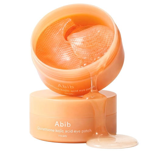 Glutathione Kojic Acid Eye Patches for Radiance Dark Circles & Dark Spots, with Tone-Up Jelly, 60 Count, Korean Skin Care