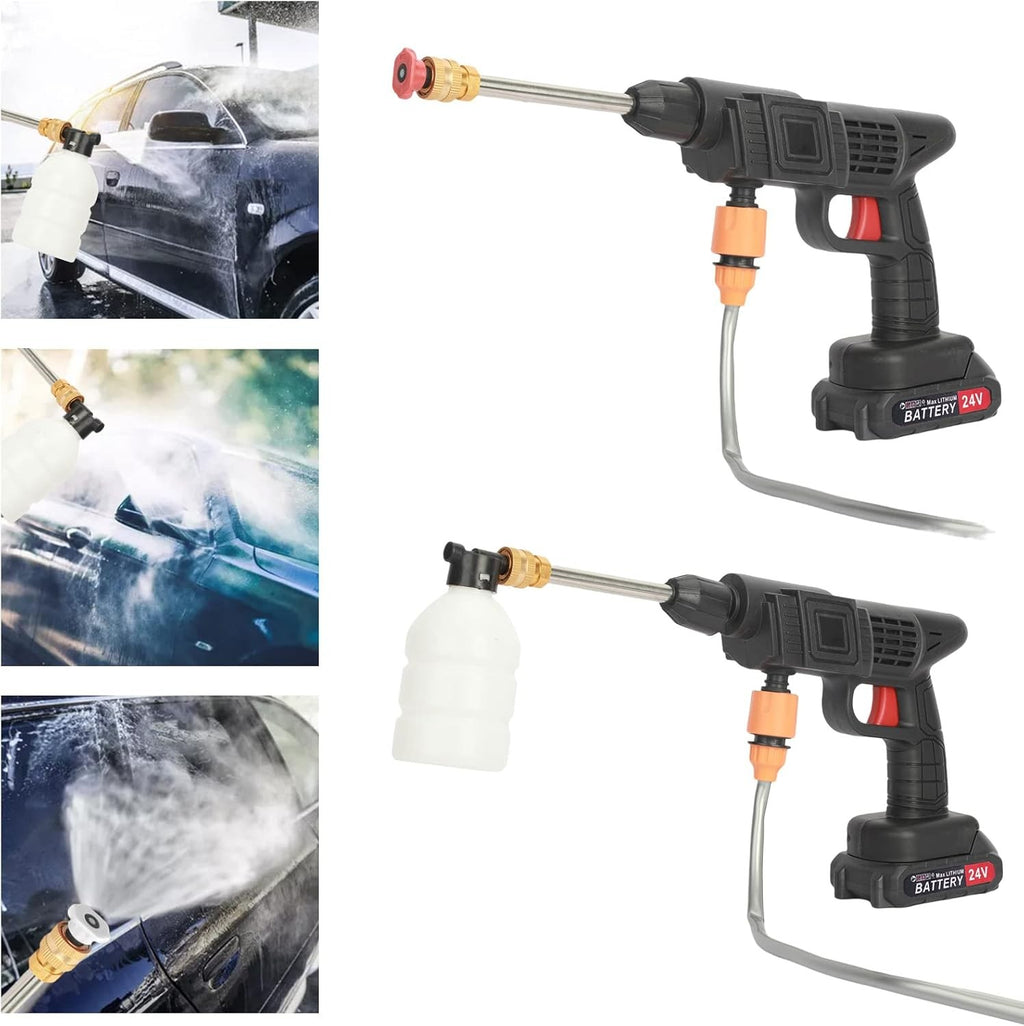 Cordless Pressure Washer, 24V Portable Power Washer with Copper Motor (Black)